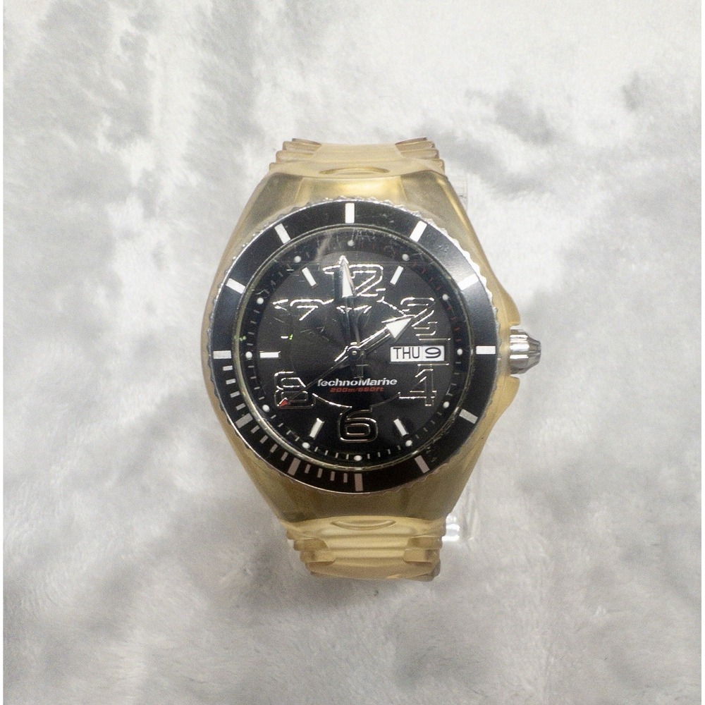 Technomarine Cruise Black Dial Day Date Mens 44mm Watch 20ATM Diver